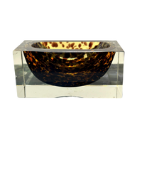 Murano Flavino Tortoise Rectangular Ashtray