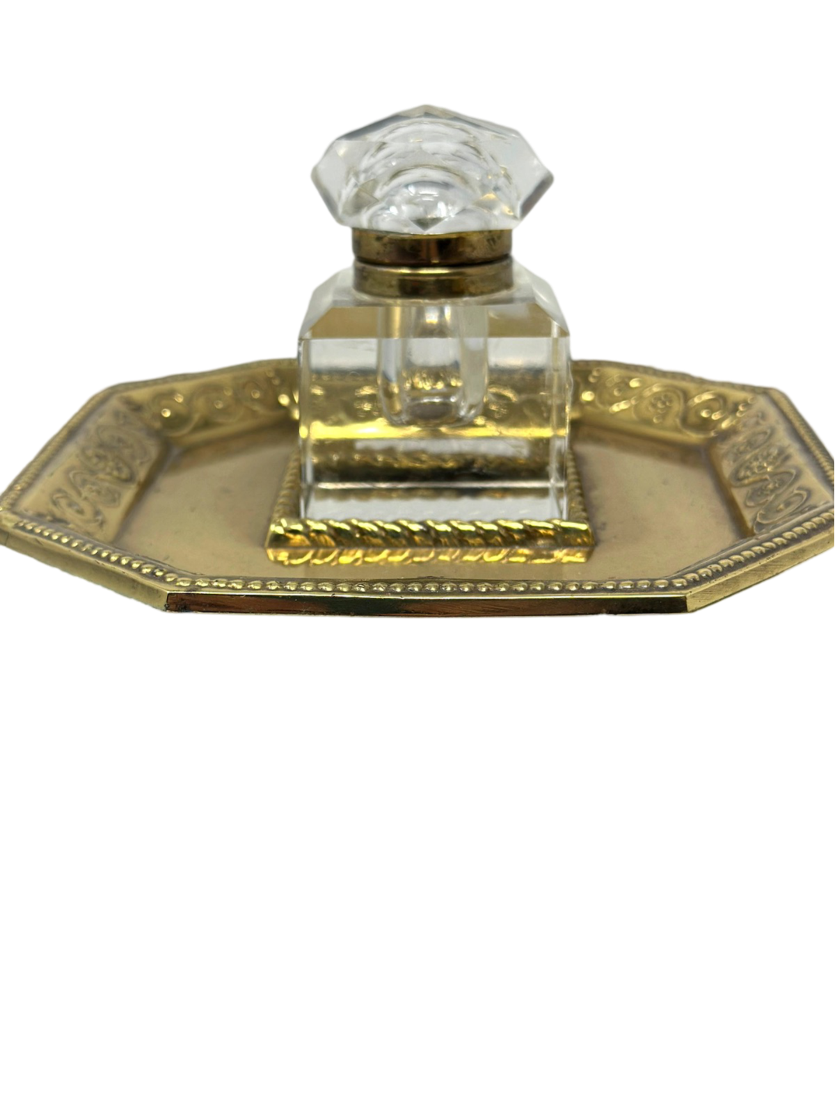 Inkwell & Brass Square Tray