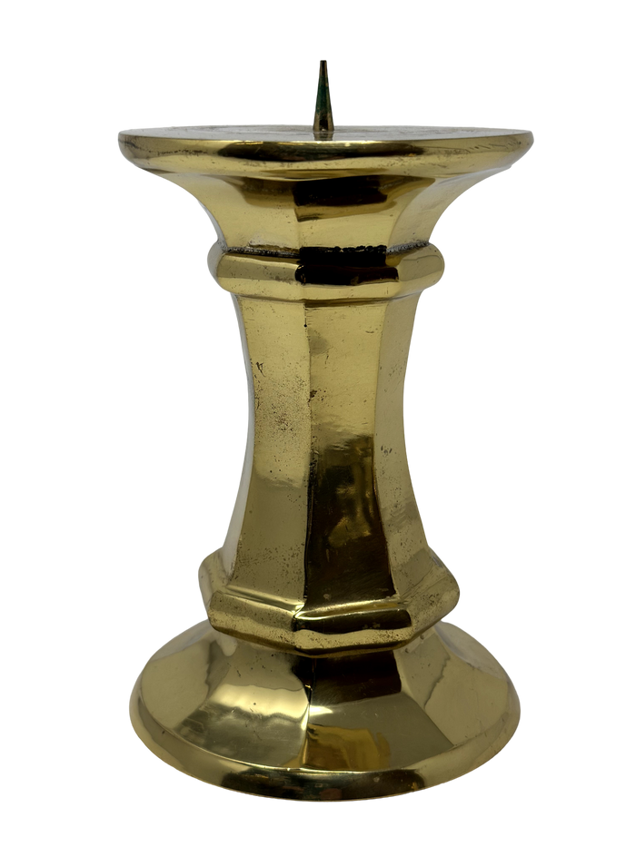 Brass Chunky Candlestick