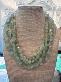 Aquamarine 6-strand necklace