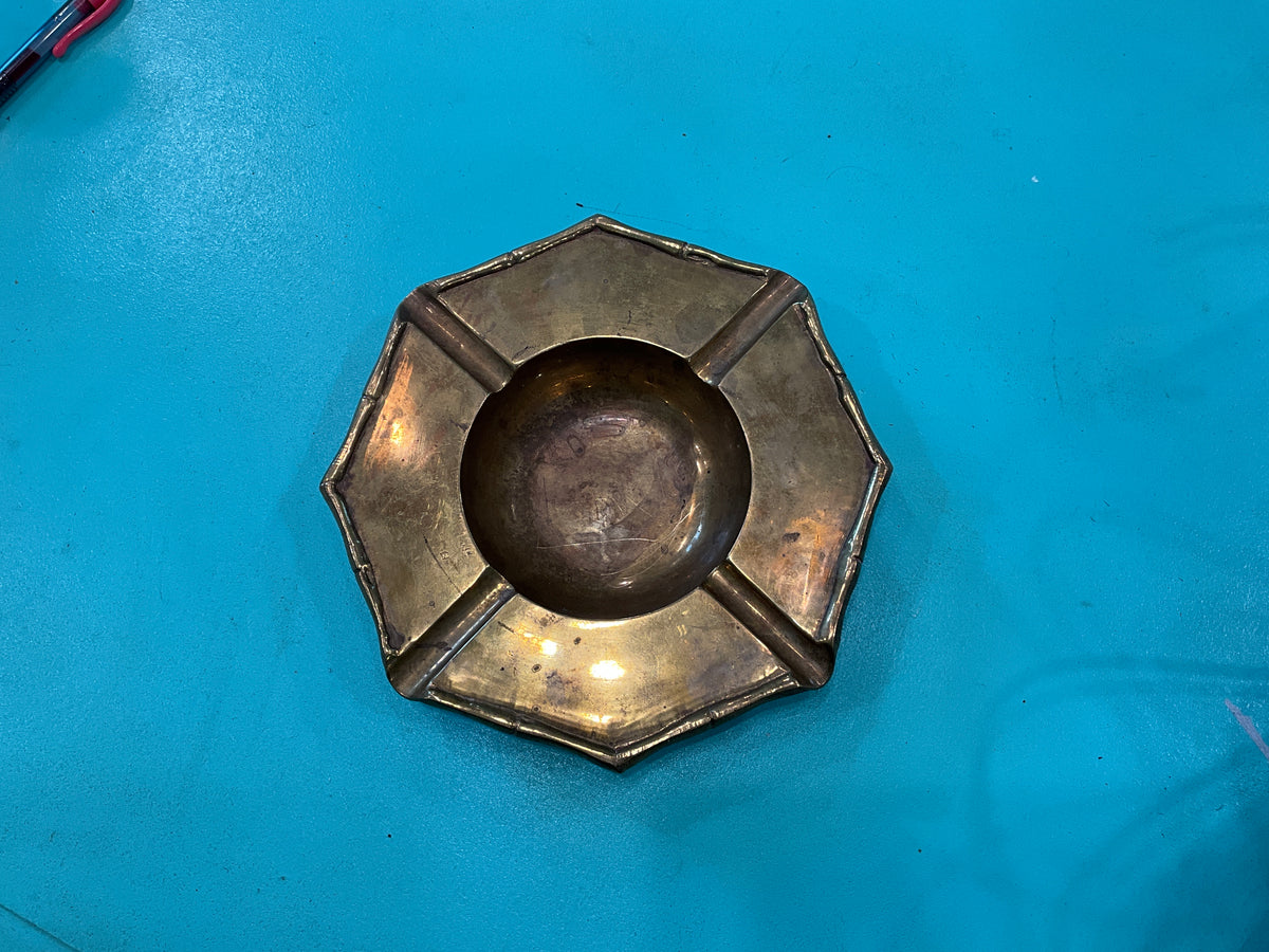 Brass Octagon Ashtray