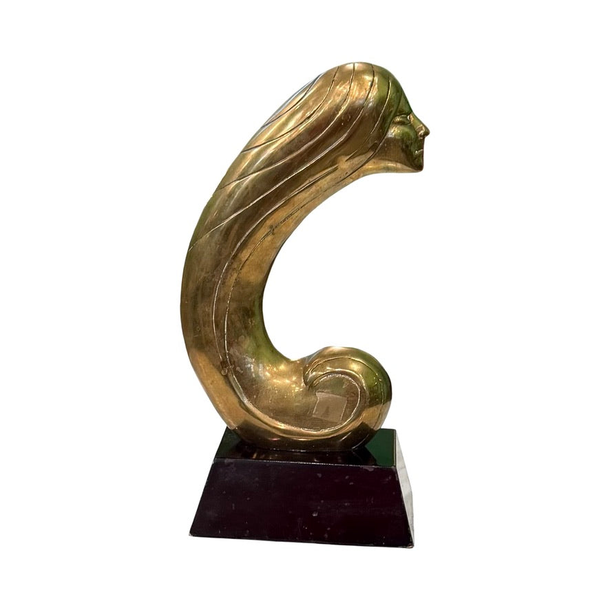 Brass woman sculpture art deco