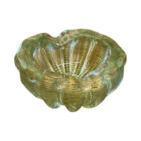 Aqua & Gold Murano Bowl