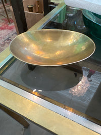 Oval Brass Footed Bowl