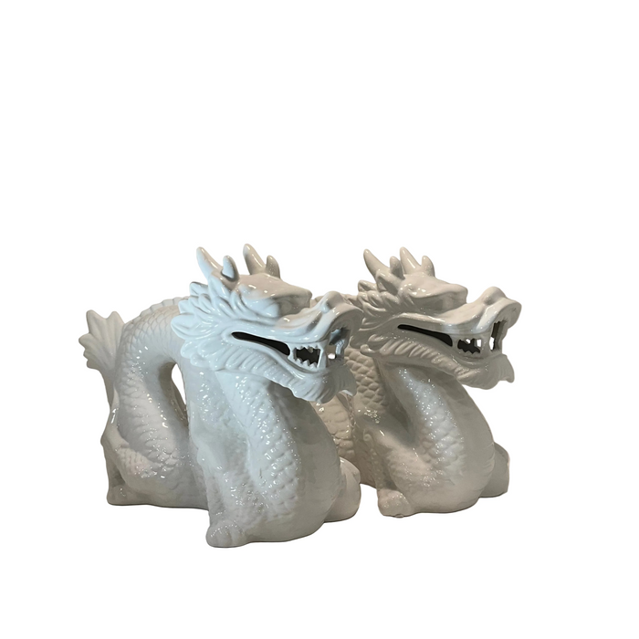 Blanc de Chine Porcelain Dragons