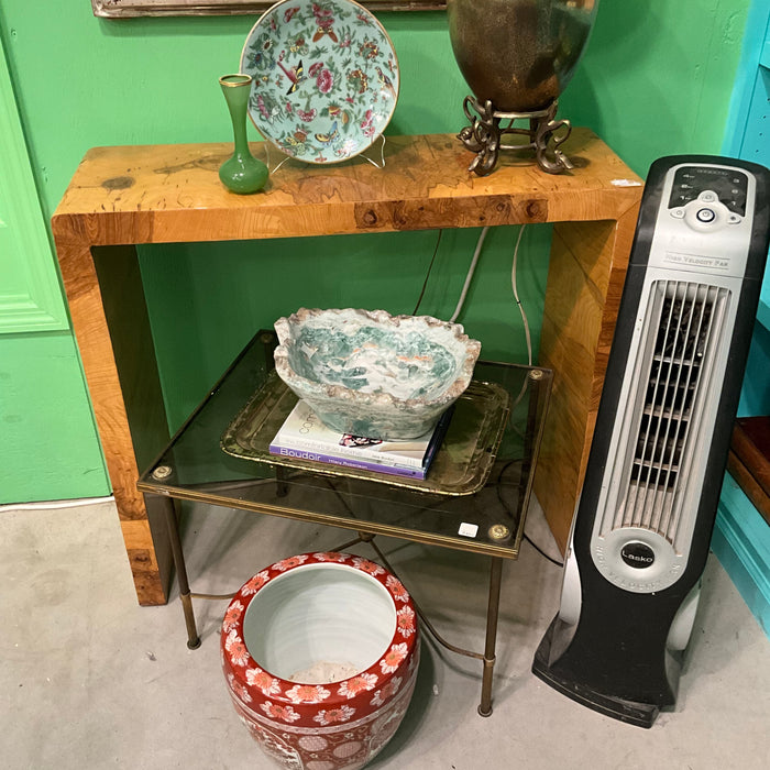Burlwood Console