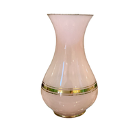 Pink Opaline Vase w/ Gold lines