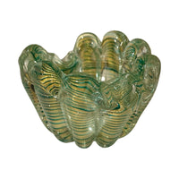 Aqua & Gold Murano Bowl