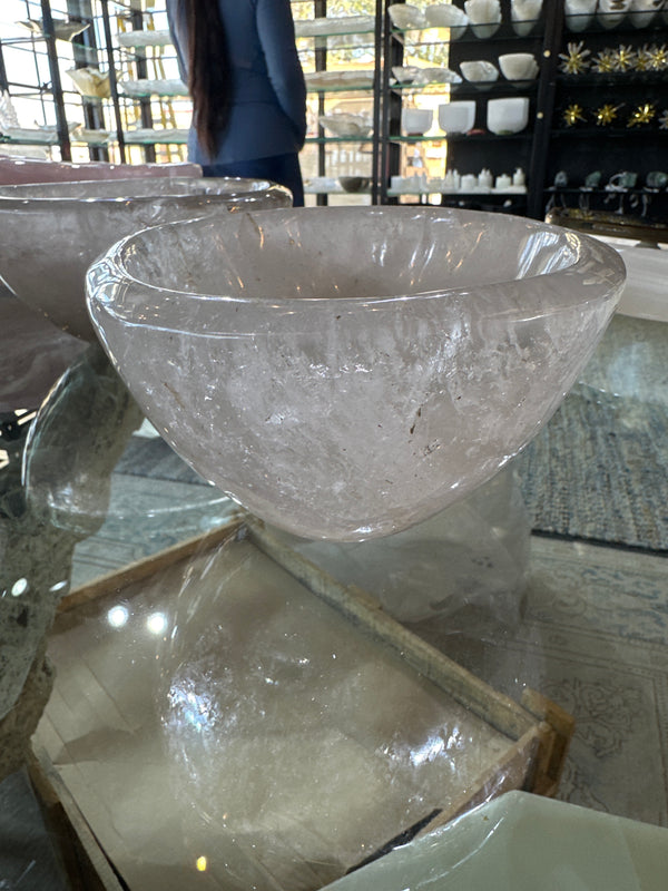 Rock quartz crystal bowl #2