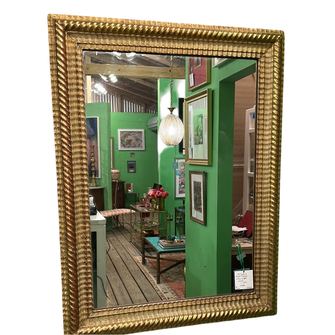 19th Century 24K Gilted Mirror