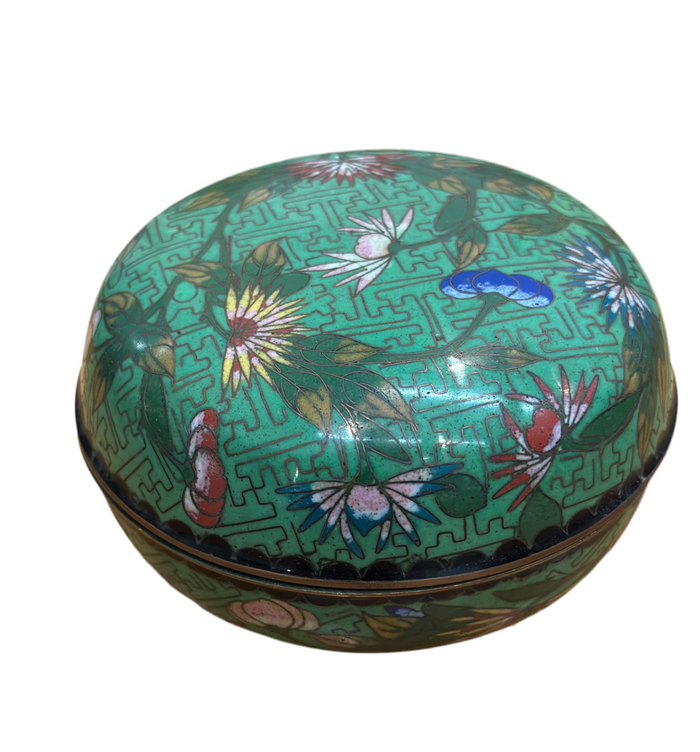 Green Cloisonné Box