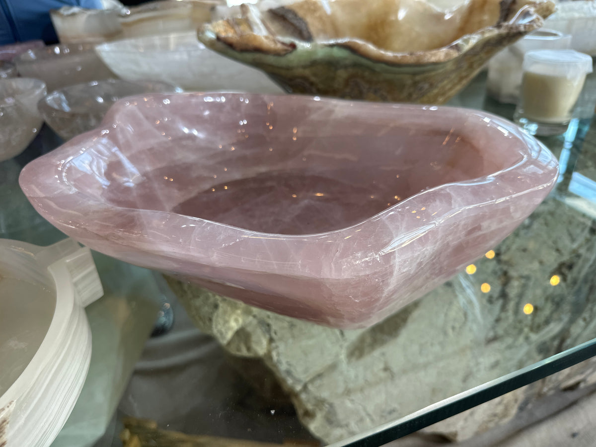 Rose quartz bowl #5