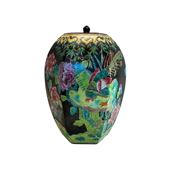 Famille Noir Large Ginger Jar
