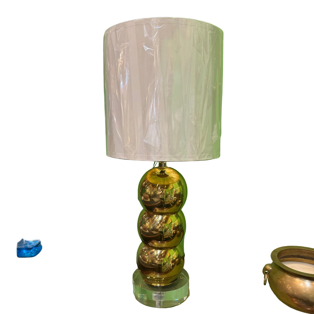 Brass Stacked Orb lamp