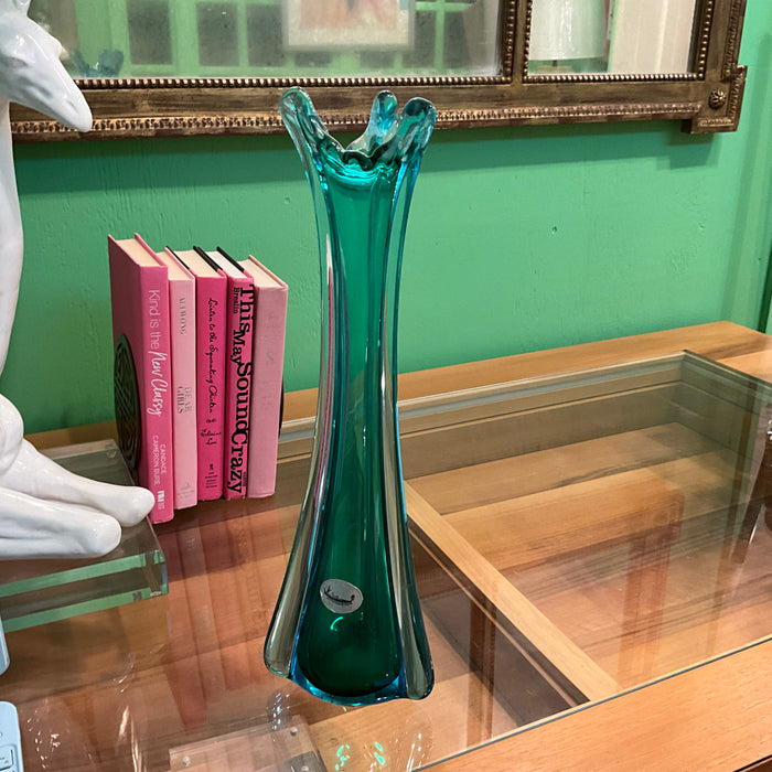 Green Glass Vase