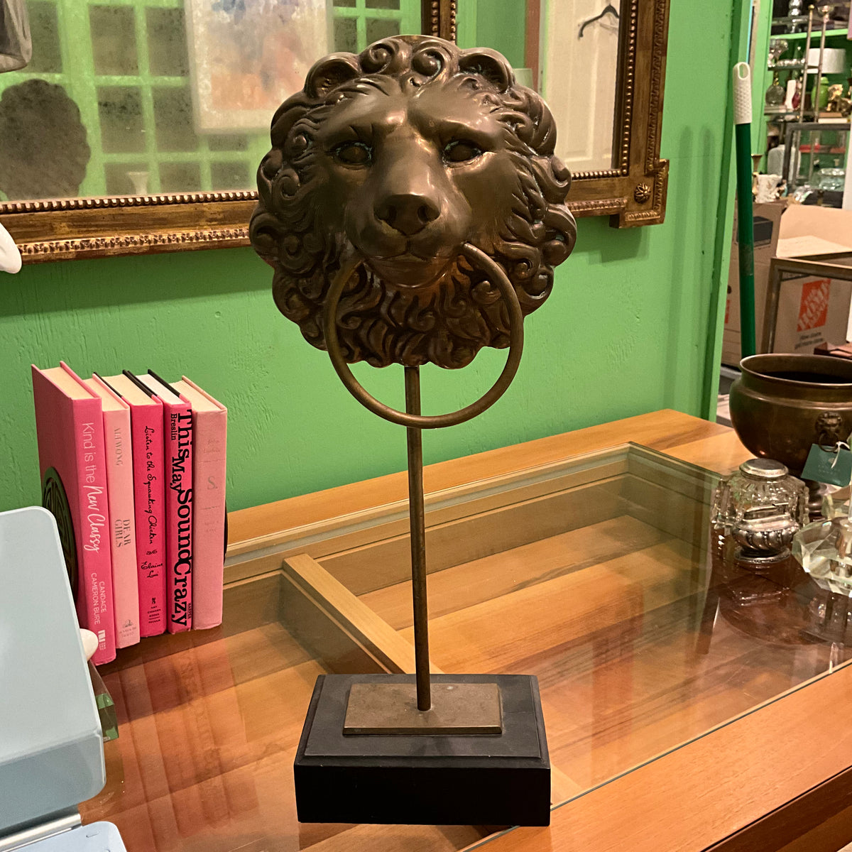 Brass Lion Towel Holder