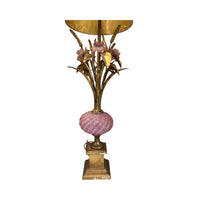 Florentine Gilt & Pink Murano Lamp