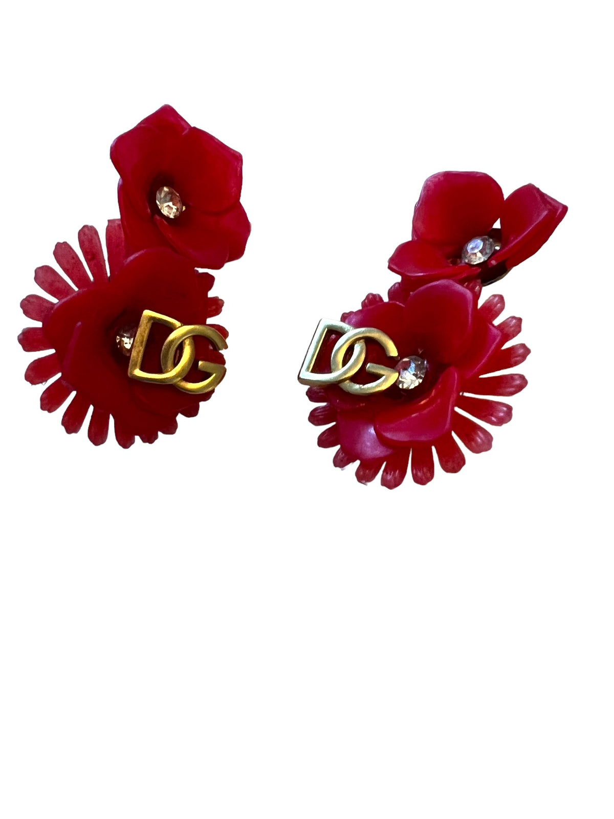 Pair of Red Dolce Gabbana Earrings-Cocotay