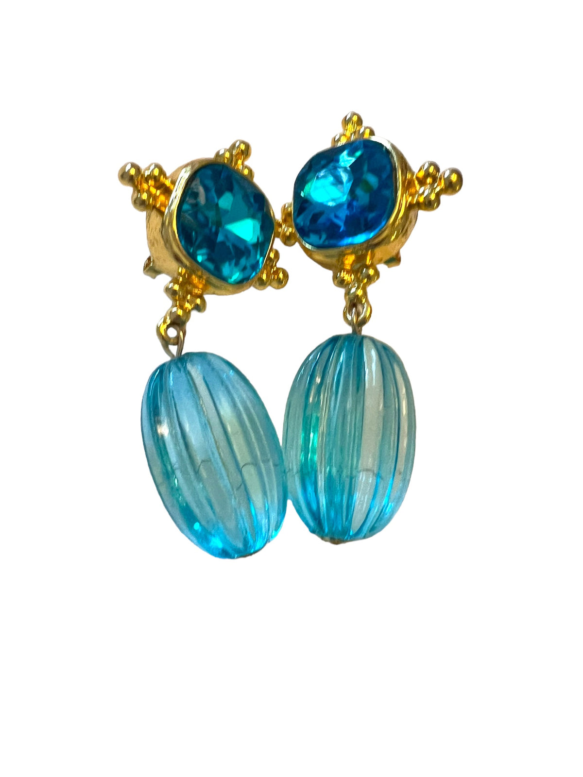 Pair of Turquoise Vintage Earrings from COCOTAY