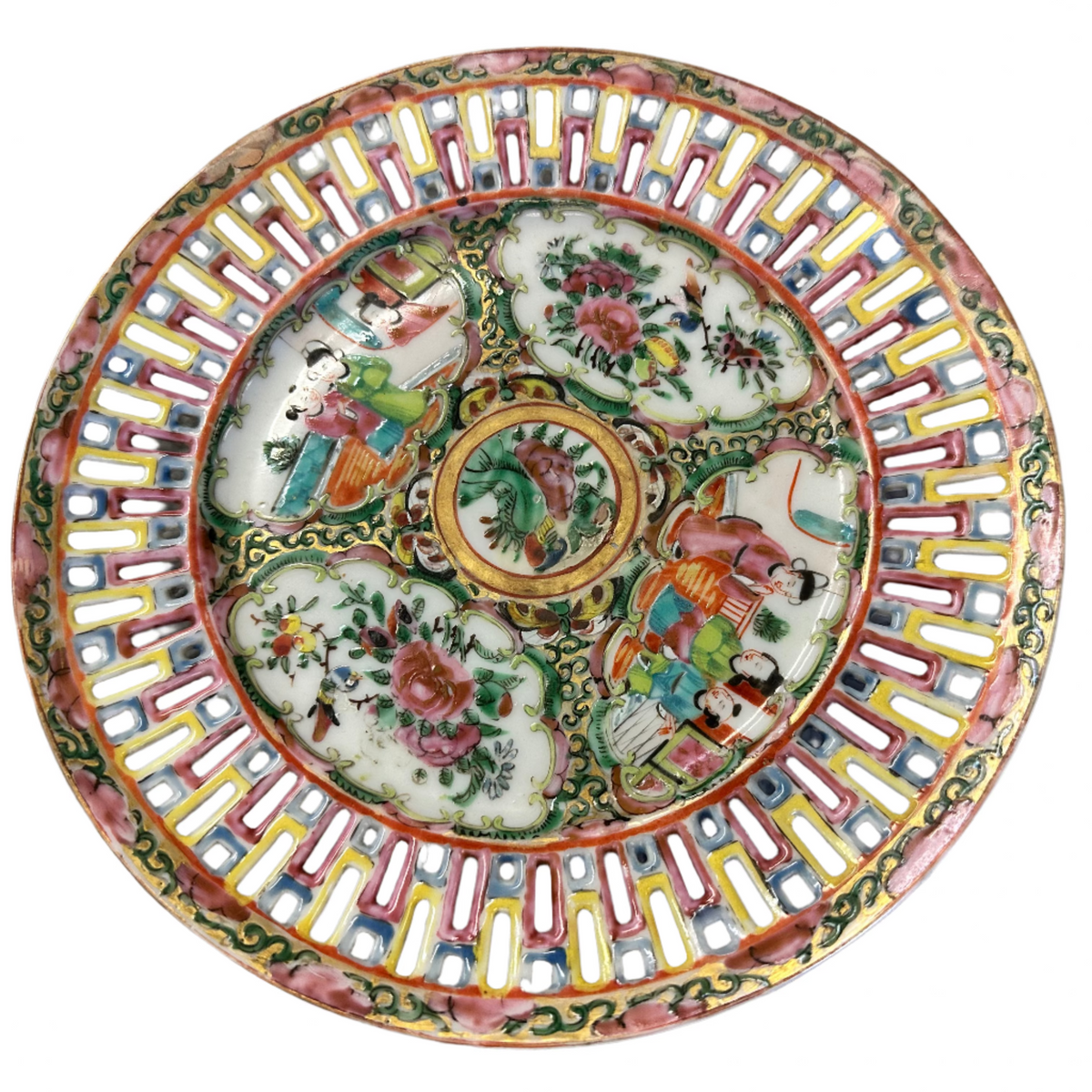 Rose Medallion Reticulated plate