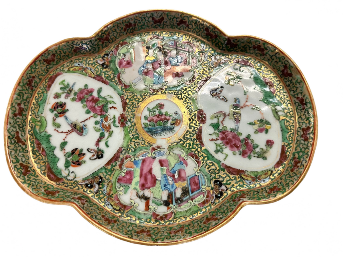 Rose Medallion Oval Clover Platter
