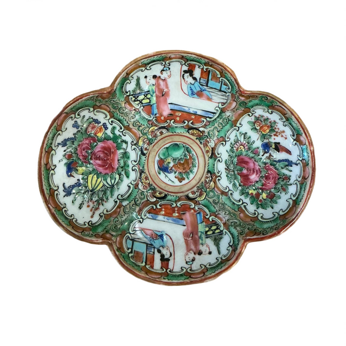 Rose Medallion Oval "Clover" dish