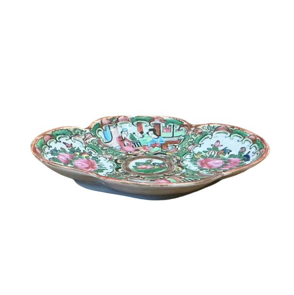 Rose Medallion Oval "Clover" dish