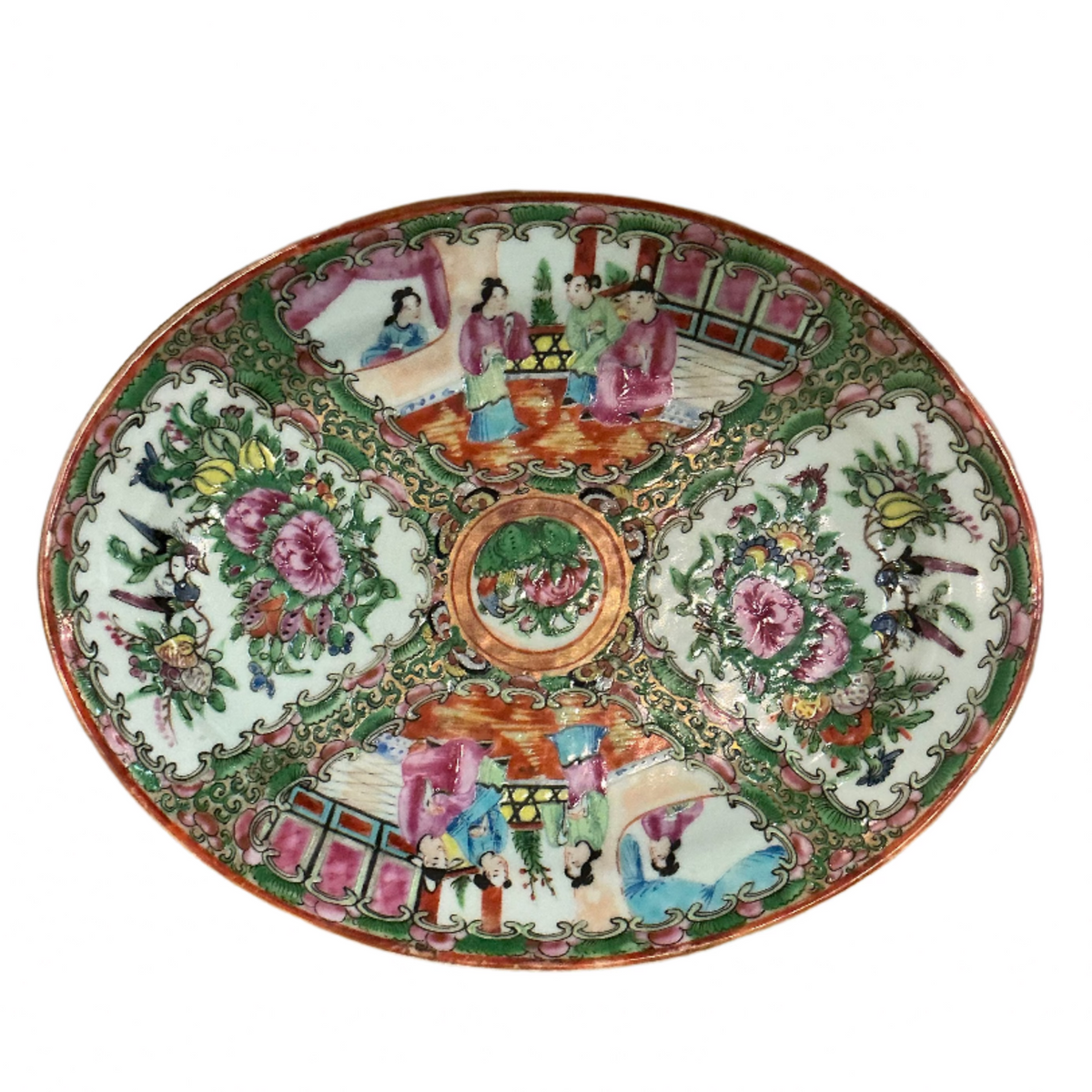 Rose Medallion Oval platter, "China"