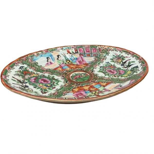 Rose Medallion Oval platter, "China"