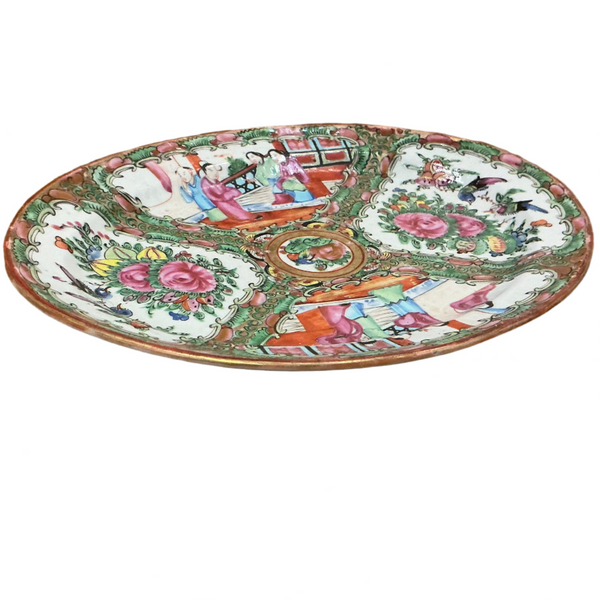 Rose Medallion Oval platter, "China"