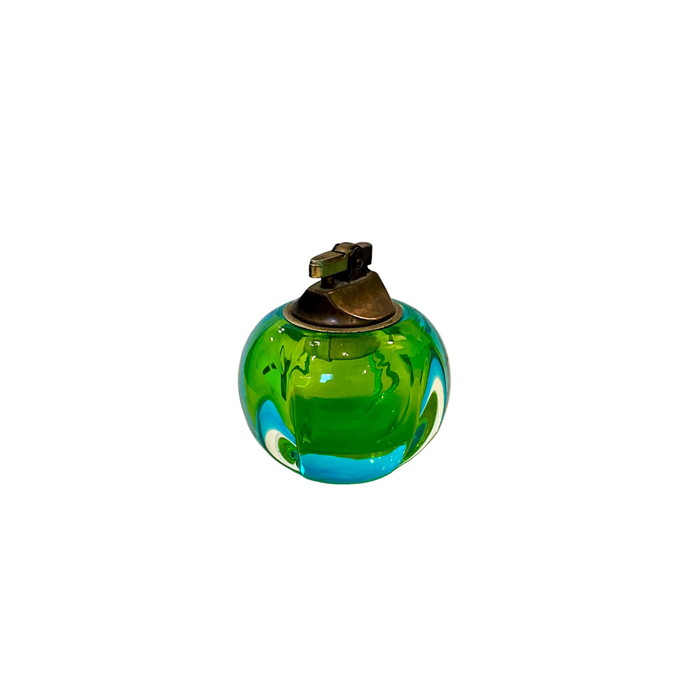 Green & Turquoise Murano Orb Table Lighter