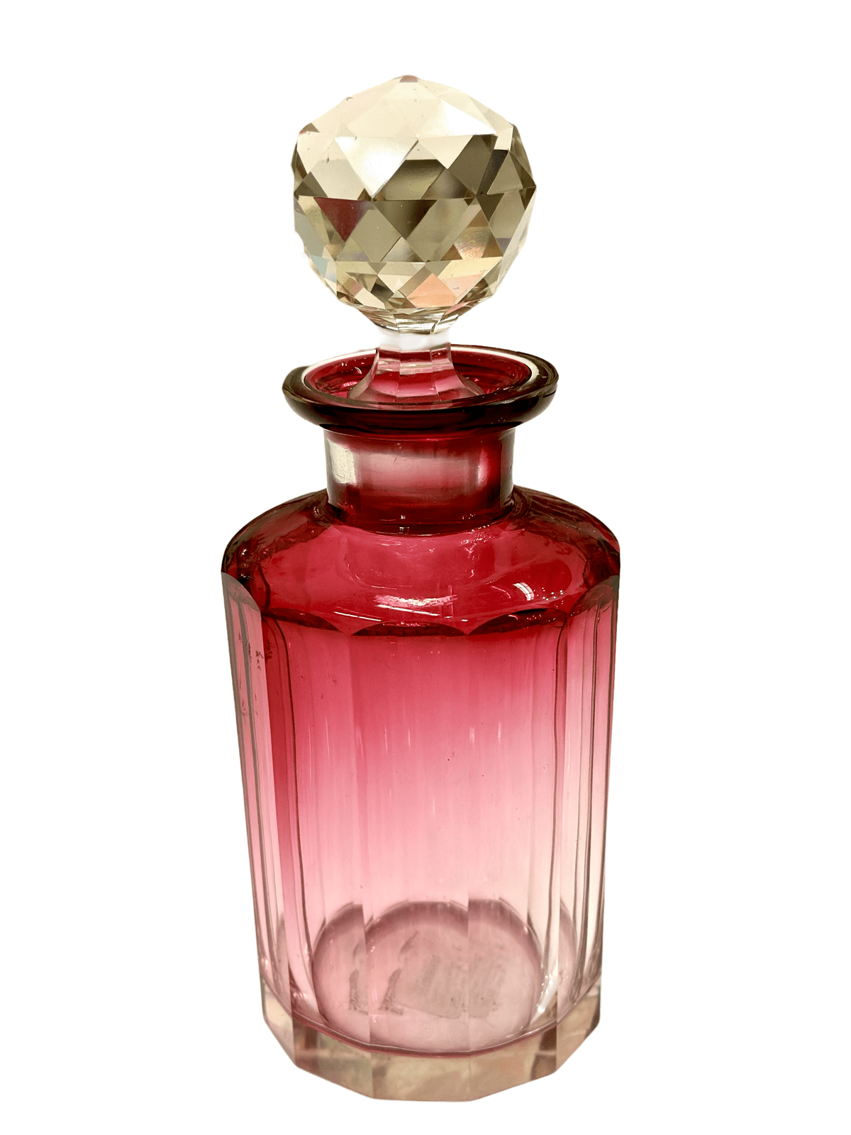 Pink Ombre Crystal Decanter