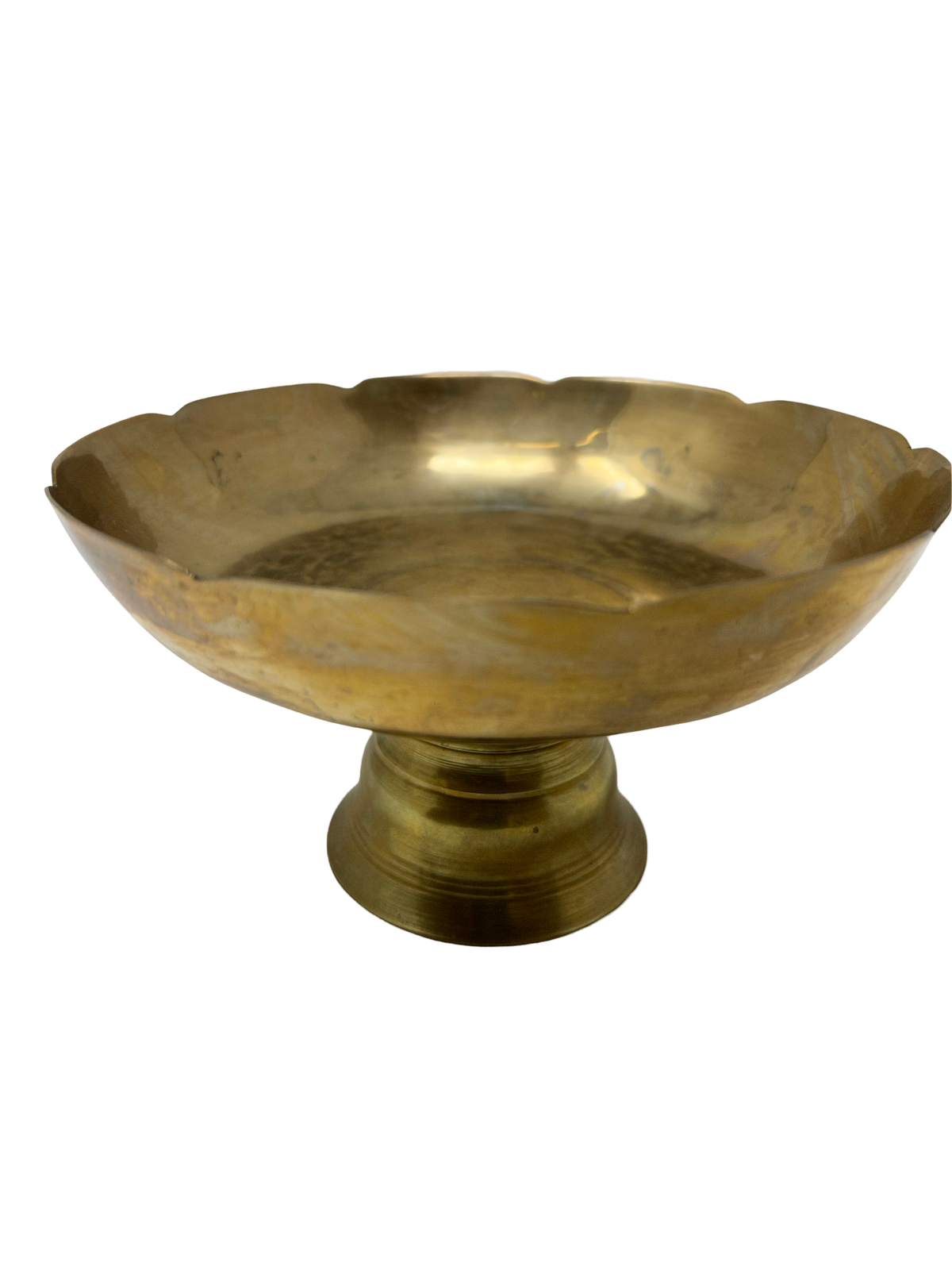 Round Brass Footed Compote