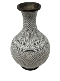 White Cloisonne Vase