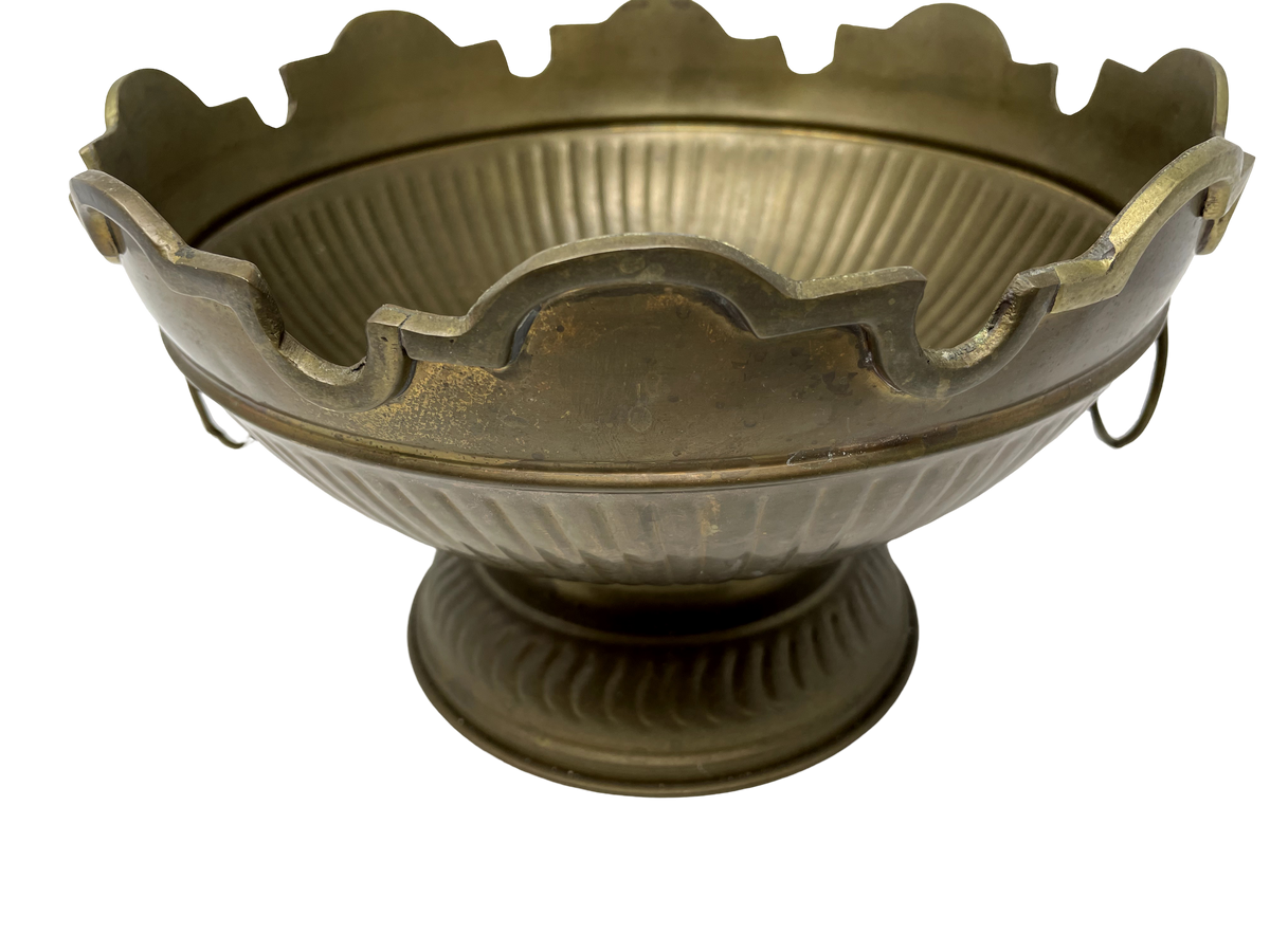 12" Footed Bowl w/ Lion Handles