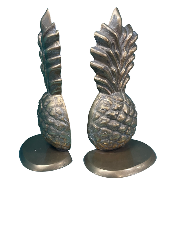 Pair of Brass Pineapple Bookends