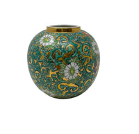 Green Floral Ginger Jar