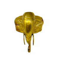 Brass Elephant Head Sconce