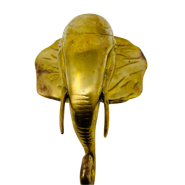 Brass Elephant Head Sconce