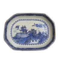 Blue and White Tray