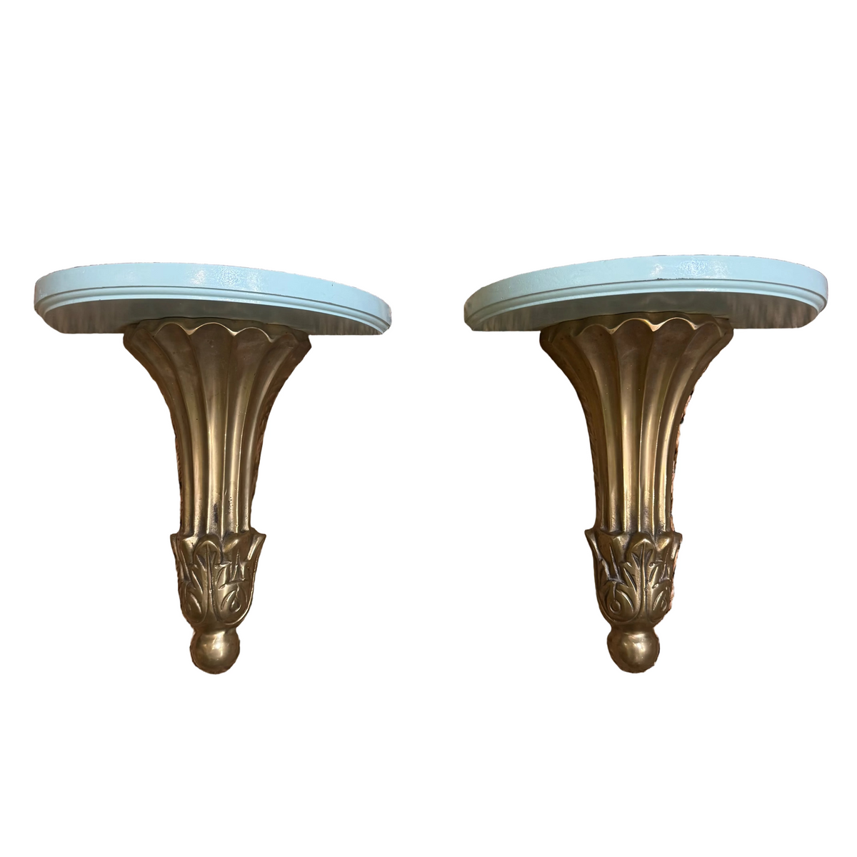 Pair of Wall Shelf Sconces - 9.5"
