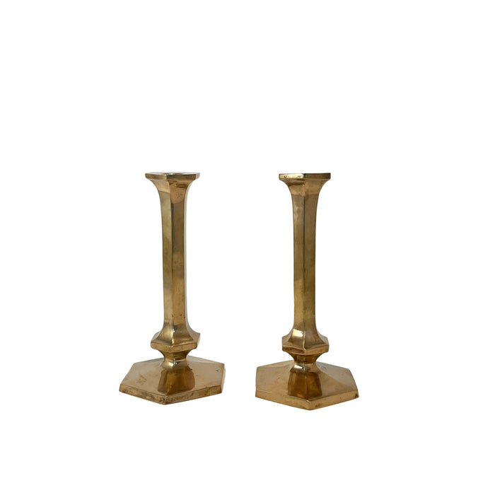 Vintage Solid Brass Candlesticks