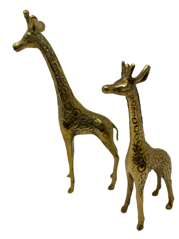 Pair of Brass Giraffes