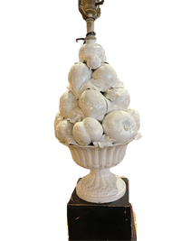 Italian White Porcelain Fruit Lamp