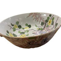 Porcelain 12" Floral Bowl