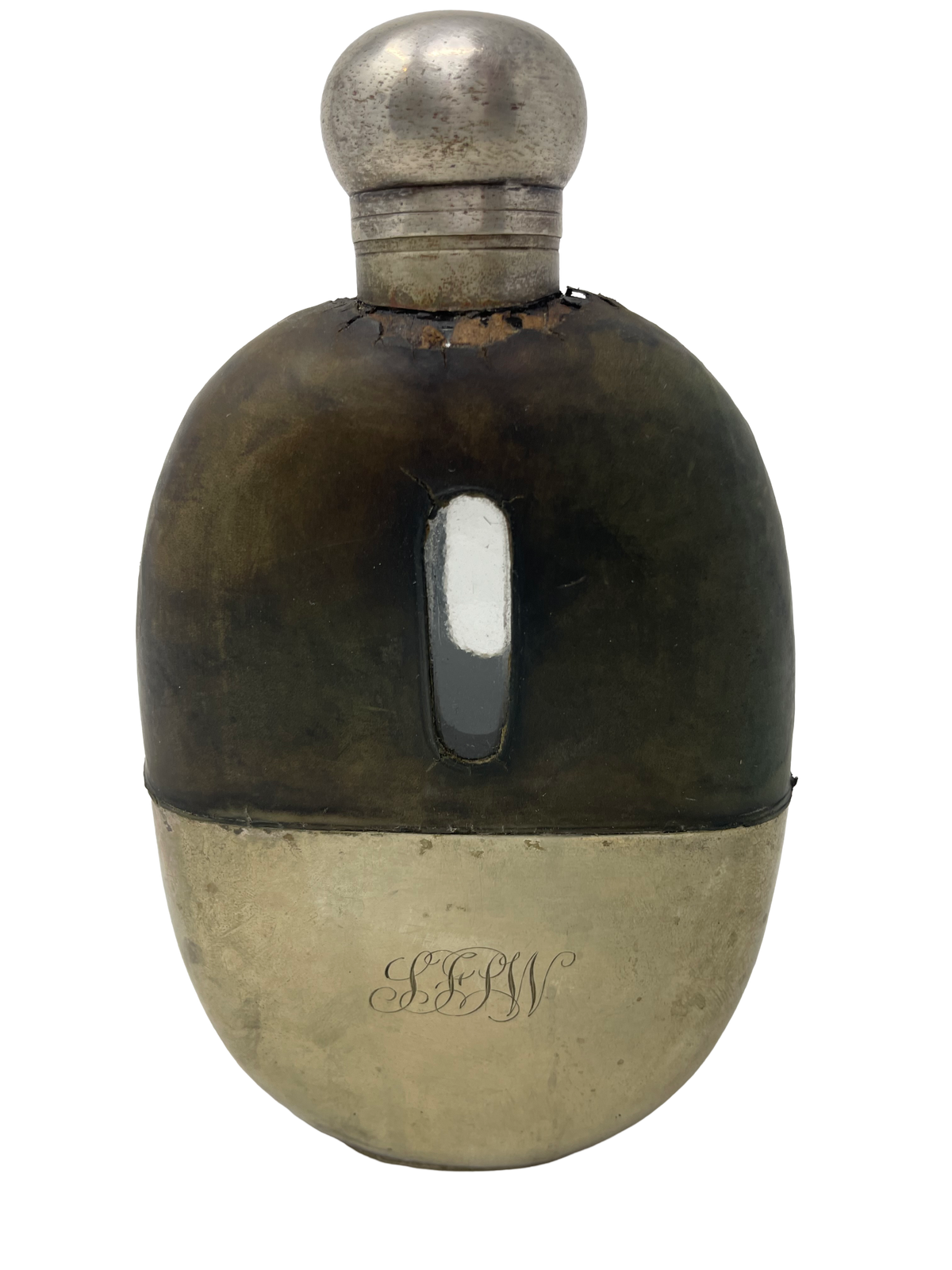 Leather & S/P Hip Flask