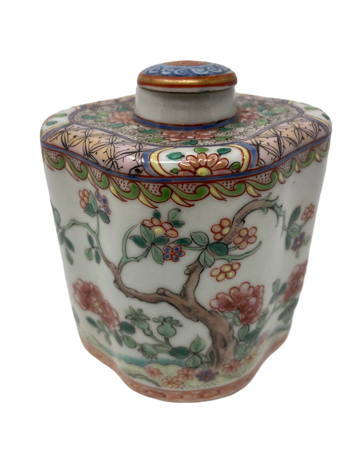 Chinese Export Porcelain Tea Caddy, late 18th C.