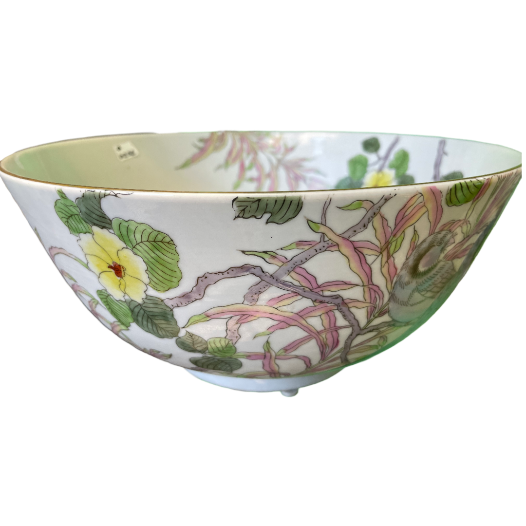 Porcelain 12" Floral Bowl