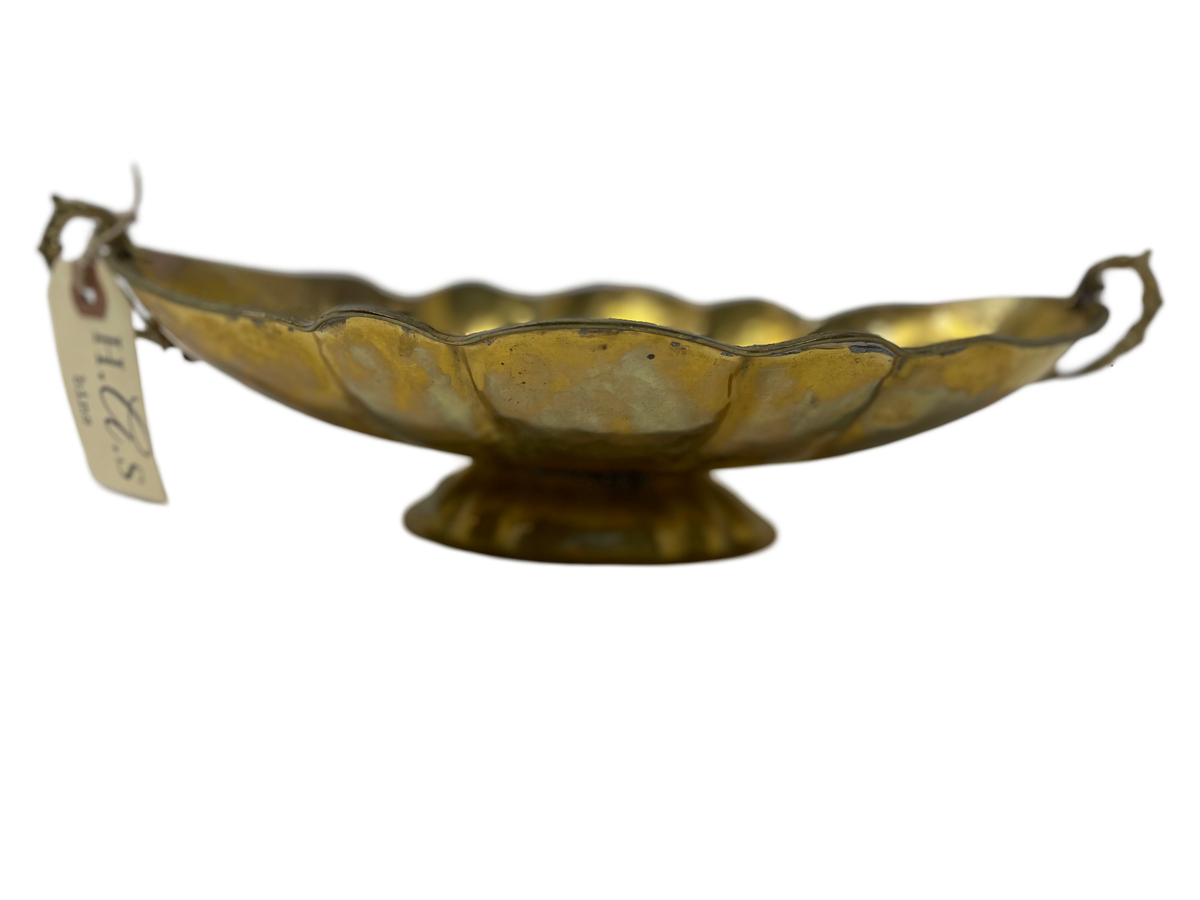 Brass Oval Footed Bowl