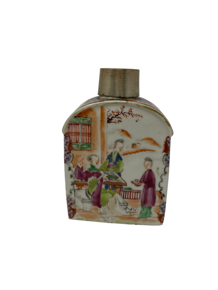 Chinese Export Porcelain Tea Caddy, late 18th C.